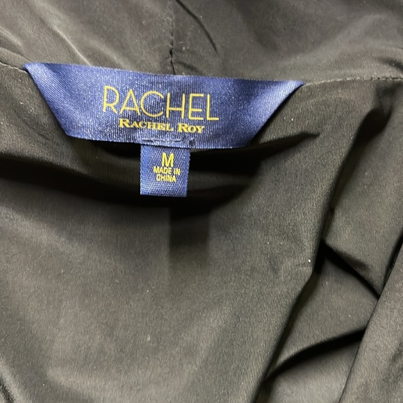 Rachel Roy Elegant Black Wrap Design Dress - Picture 6 of 8